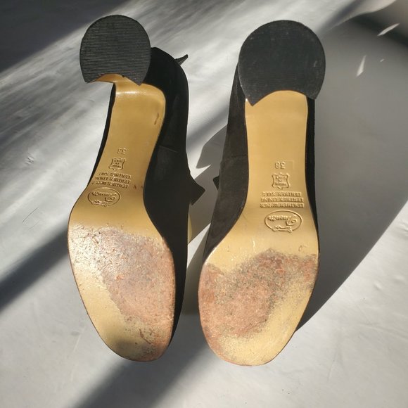 Bassotto high heel platform suede leather black 38 - Picture 8 of 8